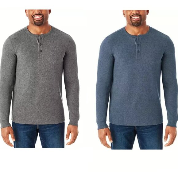 Member's Mark Men's Long Sleeve Thermal Henley‎ - Picture 1 of 7